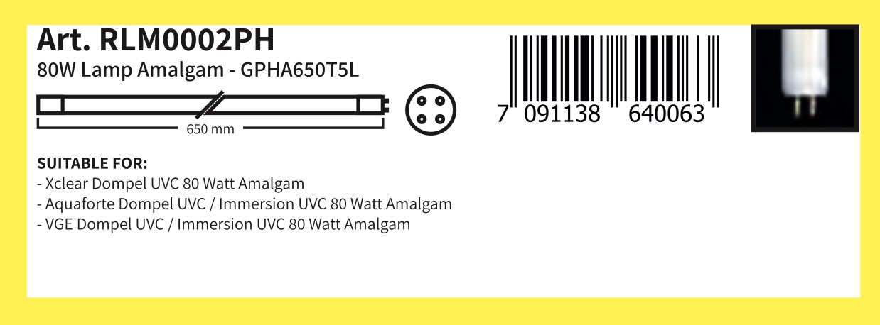 GPHA650T5L (Art. RLM0002PH): 80W Amalgam