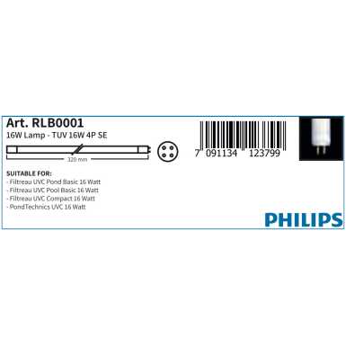 TUV 16W 4P SE (Art. RLB0001): 16W Philips