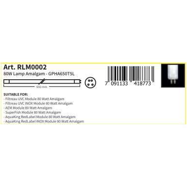 GPHA650T5L (Art. RLM002): 80W Amalgam