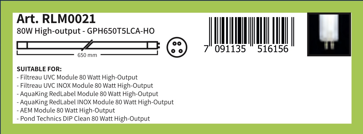 GPH650T5LCA-HO (Art. RLM0021): 80W High-output