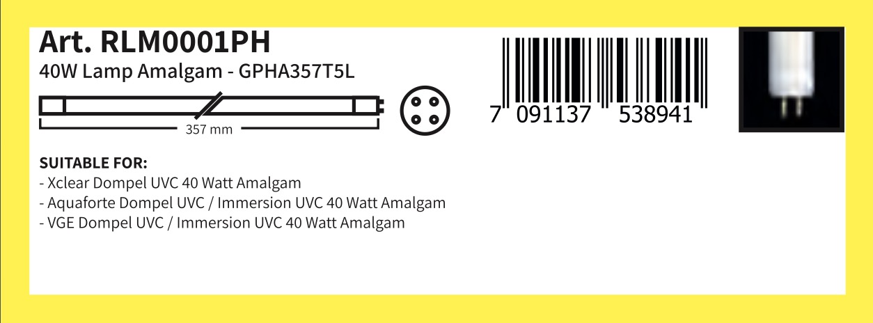 GPHA357T5L (Art. RLM0001PH): 40W Amalgam