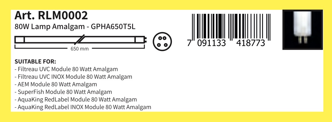 GPHA650T5L (Art. RLM002): 80W Amalgam